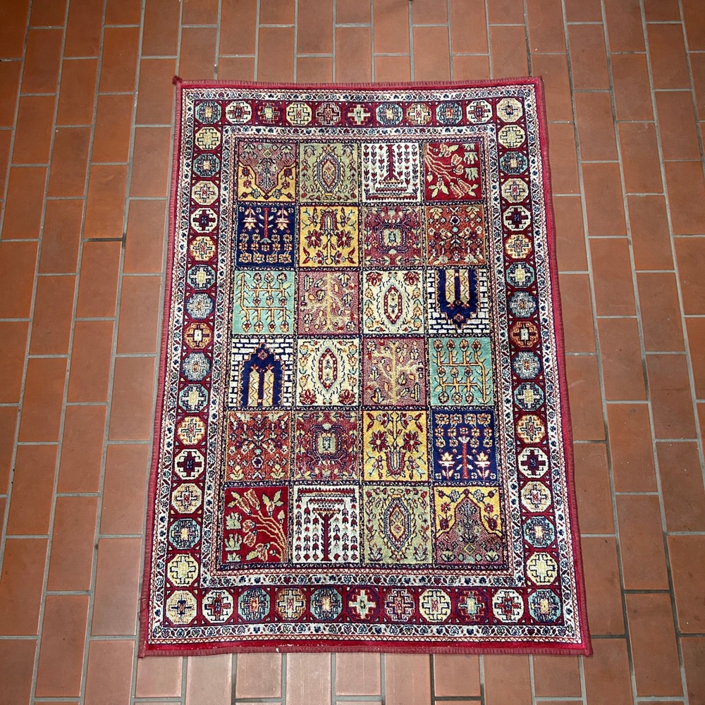 Multicolor Persian Style Patchwork Area Rug Traditional Geometric Floral 3x5 Y2k